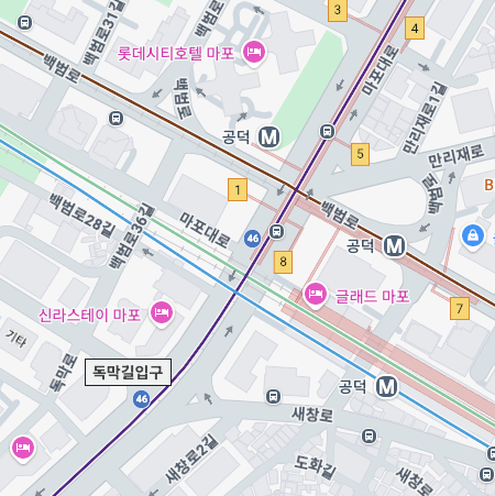 공덕역 인근 지도