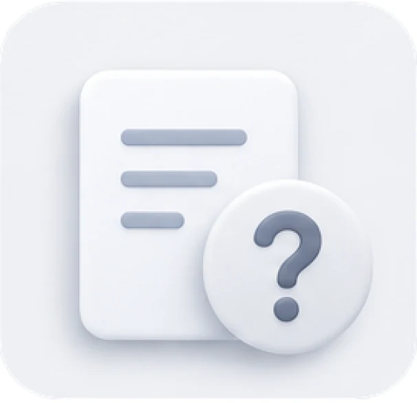 Underwriting document with a question mark